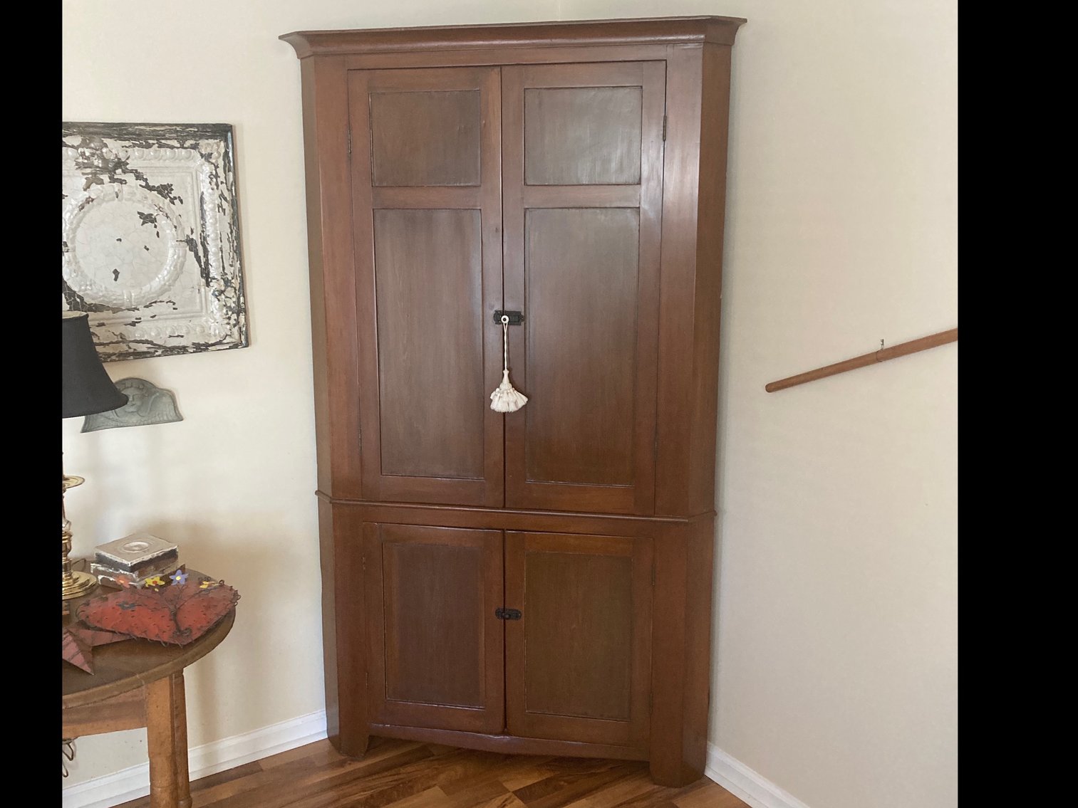 Walnut Corner Cabinet