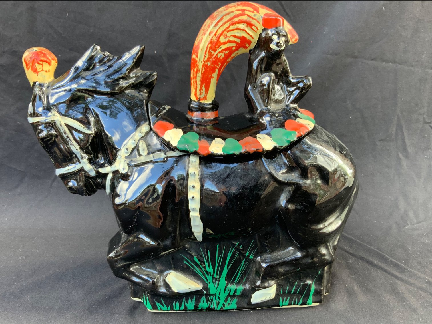 Rare McCoy Circus Horse With Monkey Cookie Jar