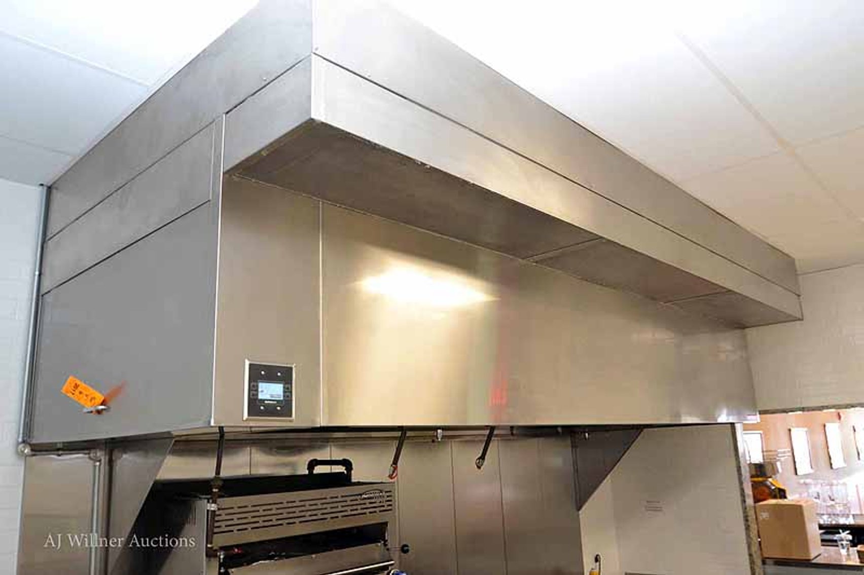 Image for Captive Aire stainless steel exhaust hood, ~55” deep x 12’-6” long