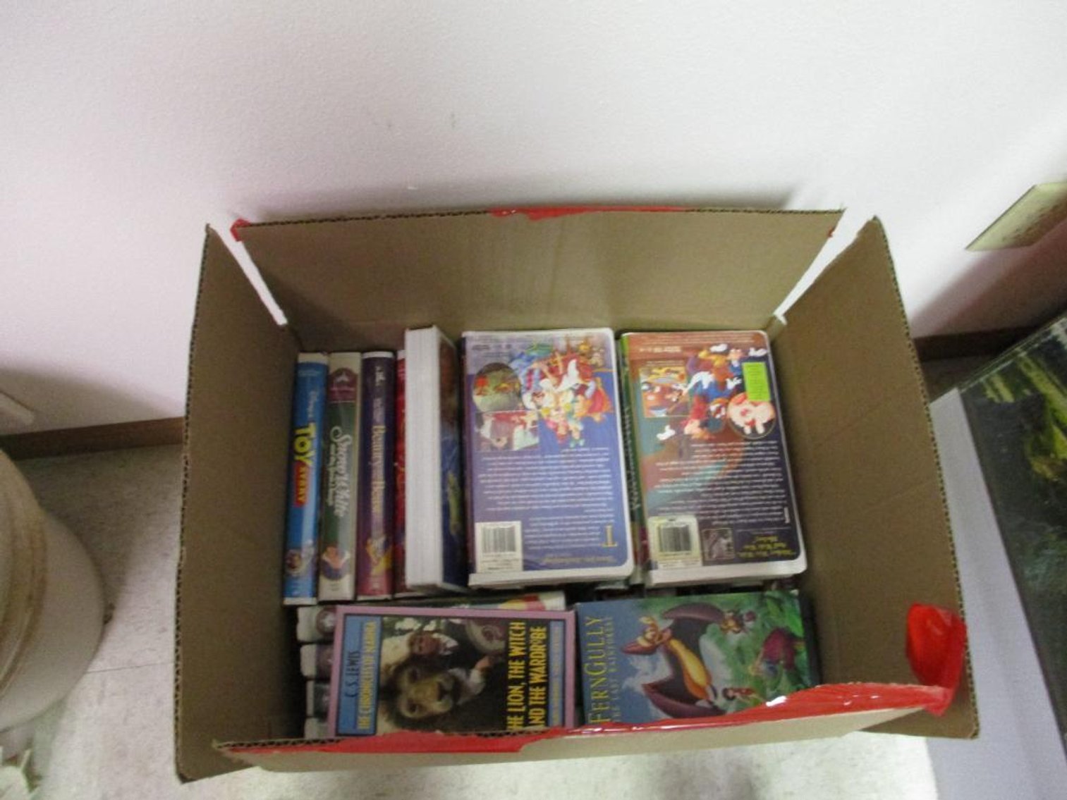 Box of Walt Disney's VCR Tapes