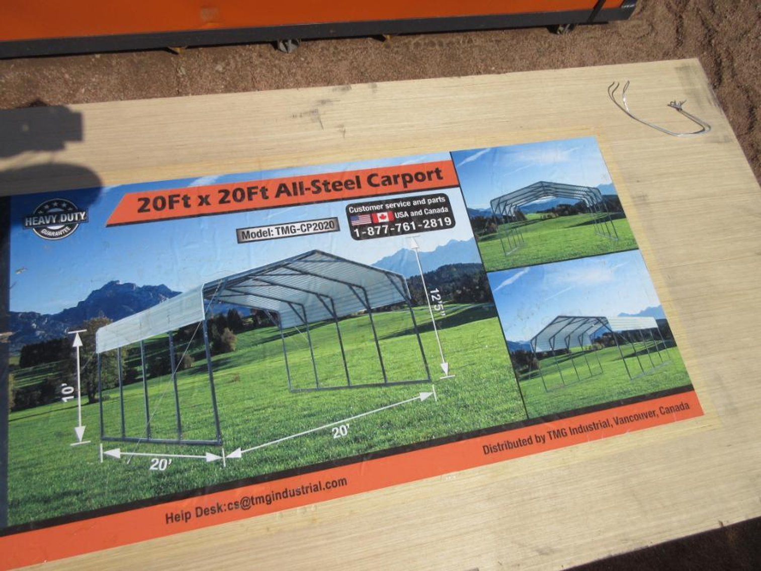 TMG 20'x20' Carport, Model# TMG-CP2020P