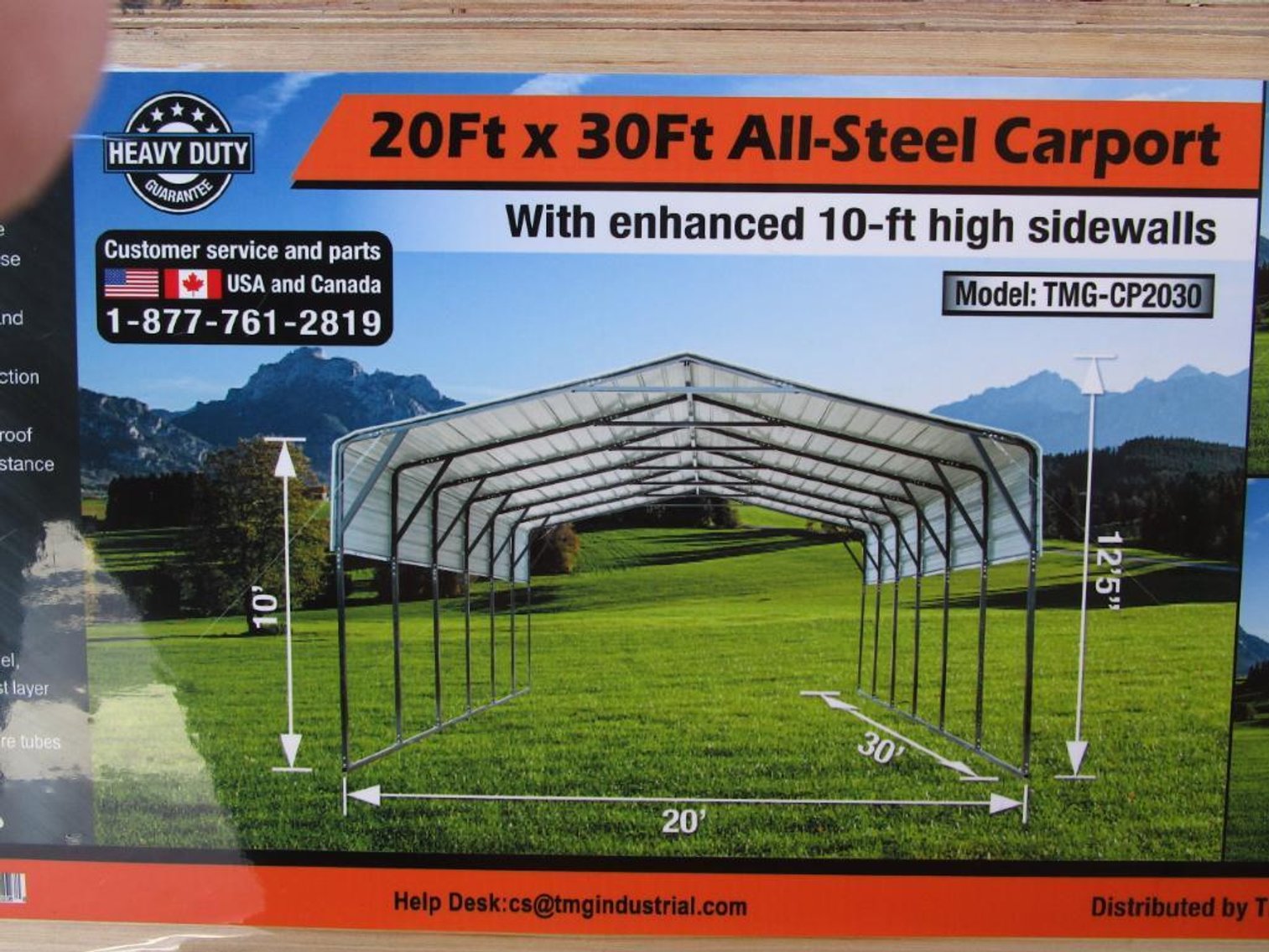TMG 20' x 30' All-Steel Carport, (New), Model# TMG-CP2030