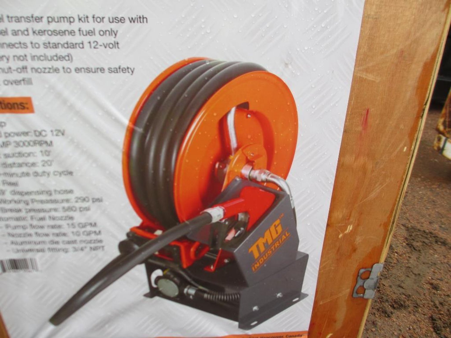 TMG Fuel Pump with Hose Reel Kit, Model# TMG-DFP10