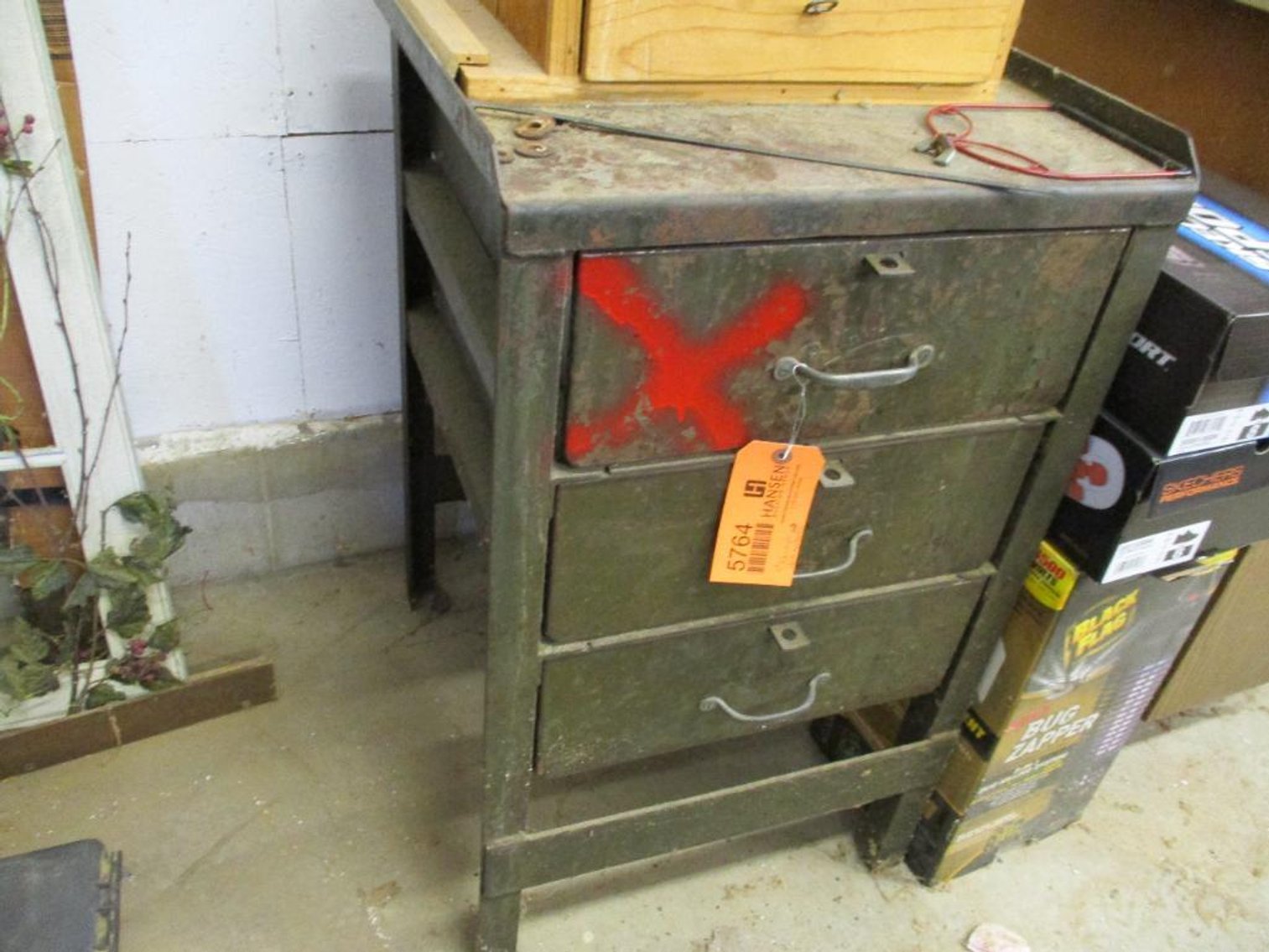 Metal Shop Cabinet and Contents (G)