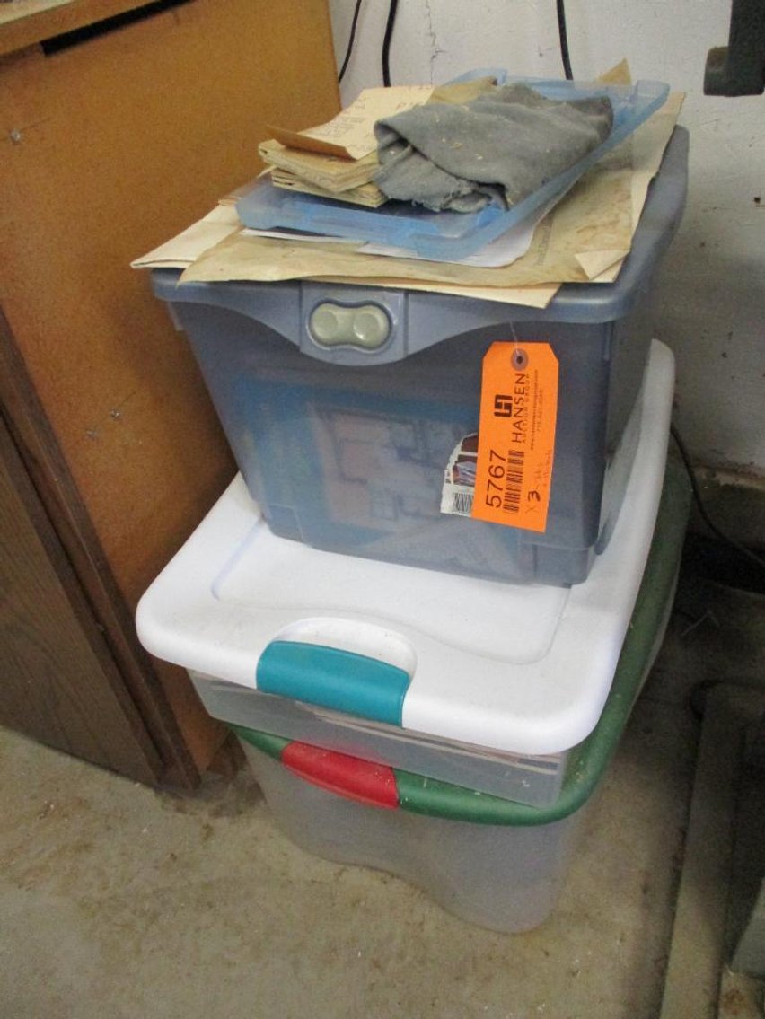 (3) Totes and Contents (G)
