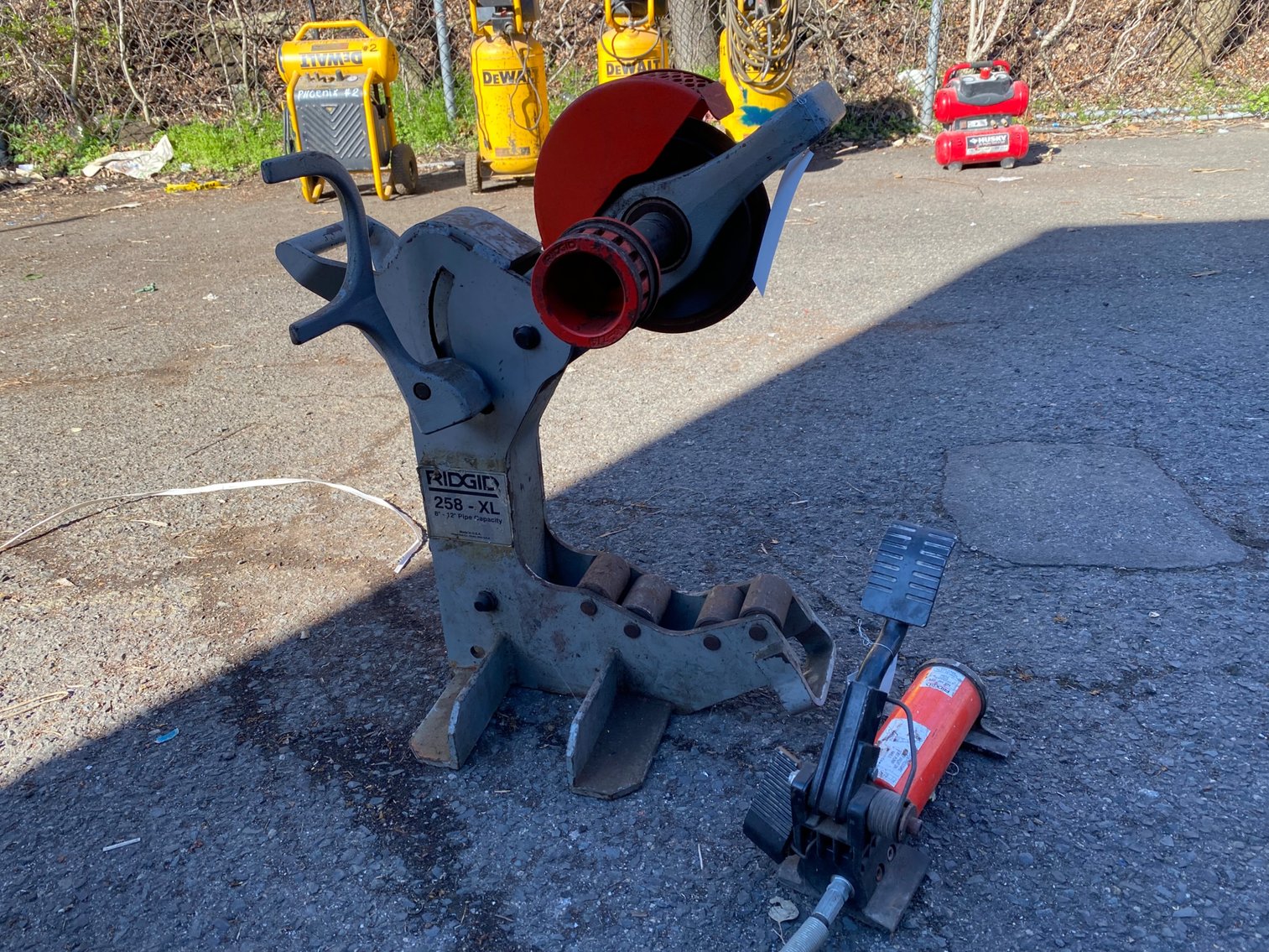 Image for Ridgid 258-XL Power Pipe Cutter 8”-12” w/ Pneumatic Foot Pedal