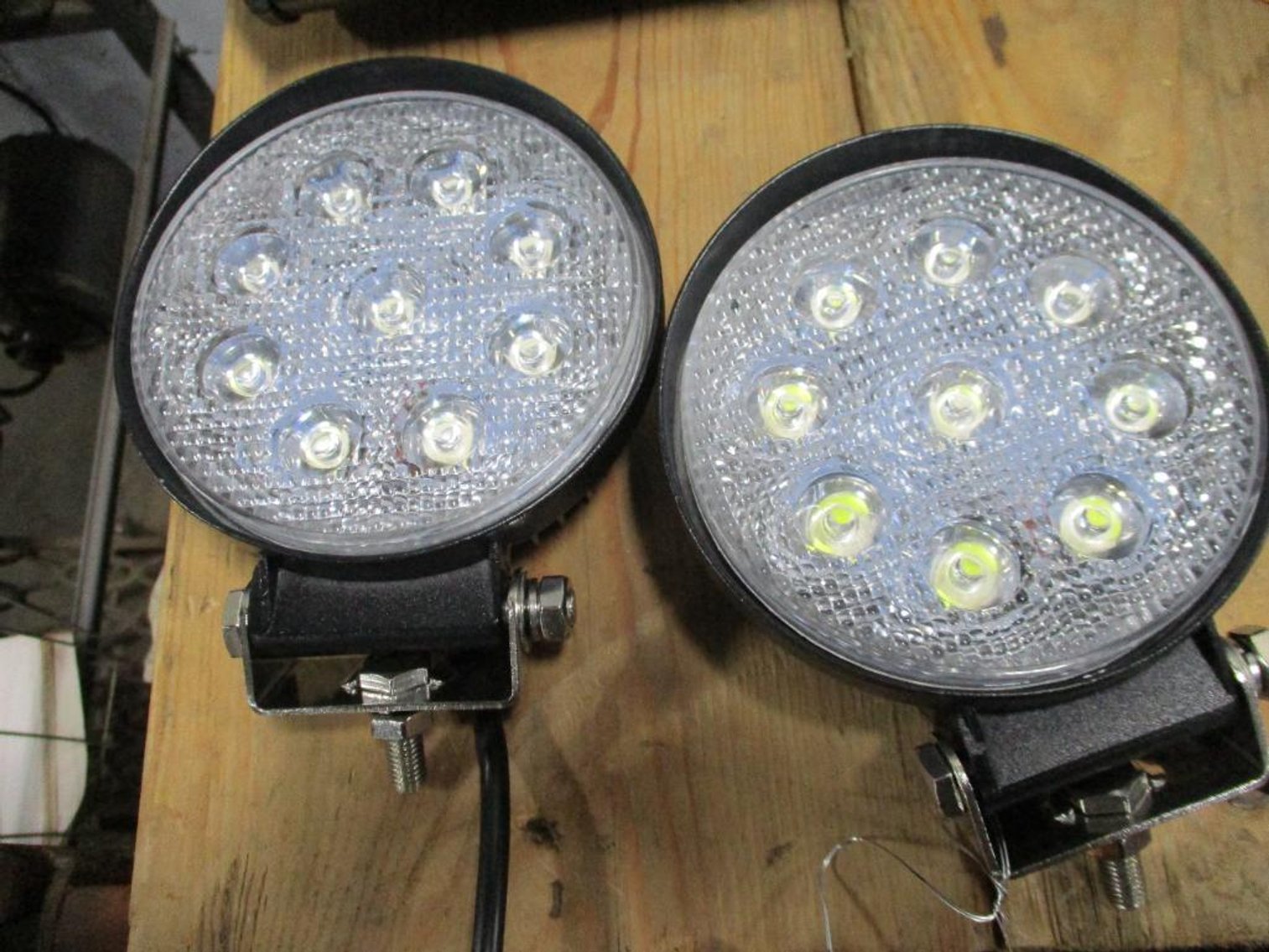 (2) New 4.5" Round LED Lights (CW)
