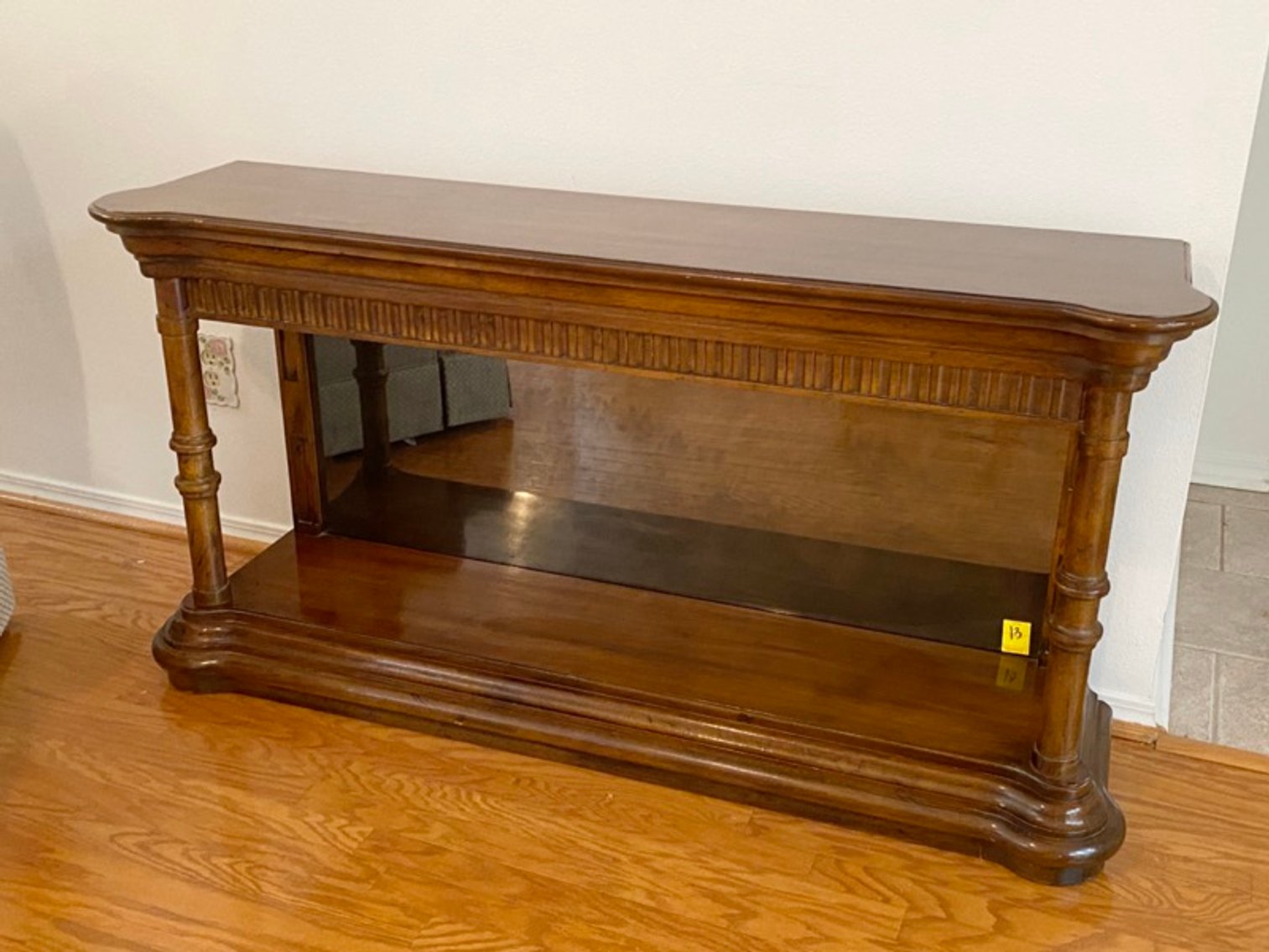 1: Solid Burled Wood Foyer Table