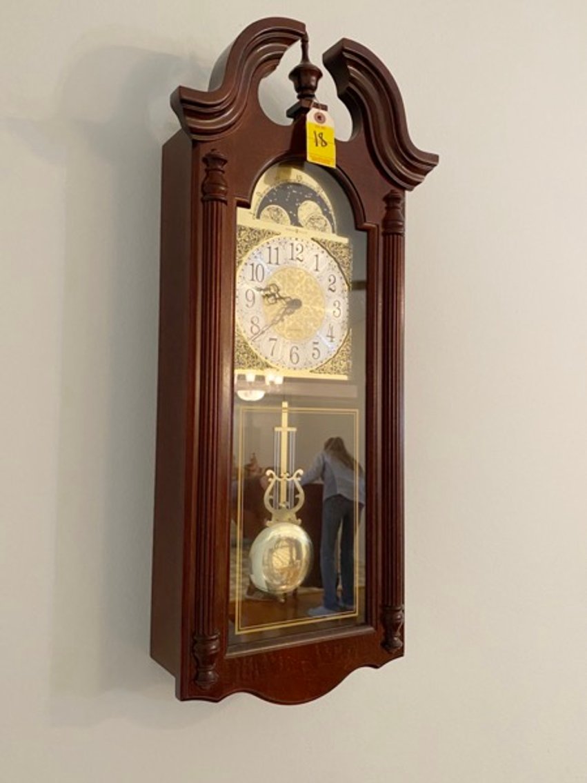 1: Howard Miller Dual Chime Wall Clock 