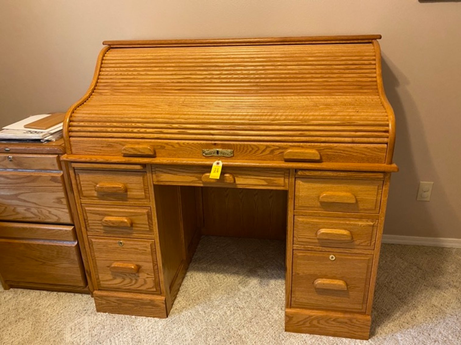 7: Winners Only Inc. Oak Rolltop Desk