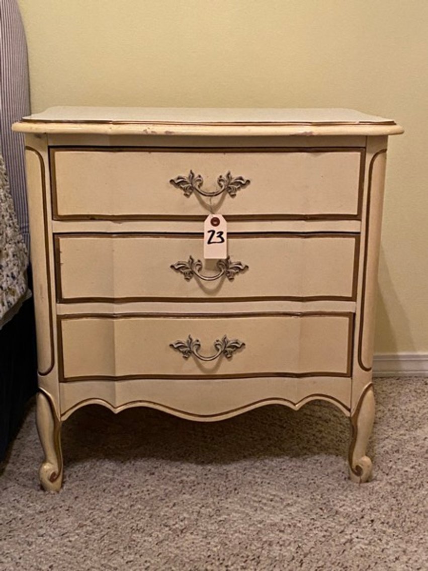 8: Vintage 60's French Provincial Bedside Table