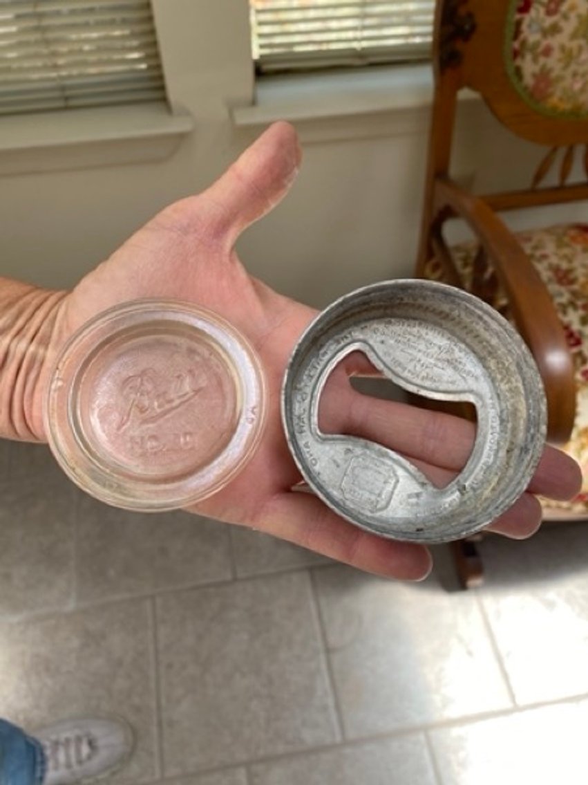2: Antique Ball Perfect Mason Jar with Nickel Lid 