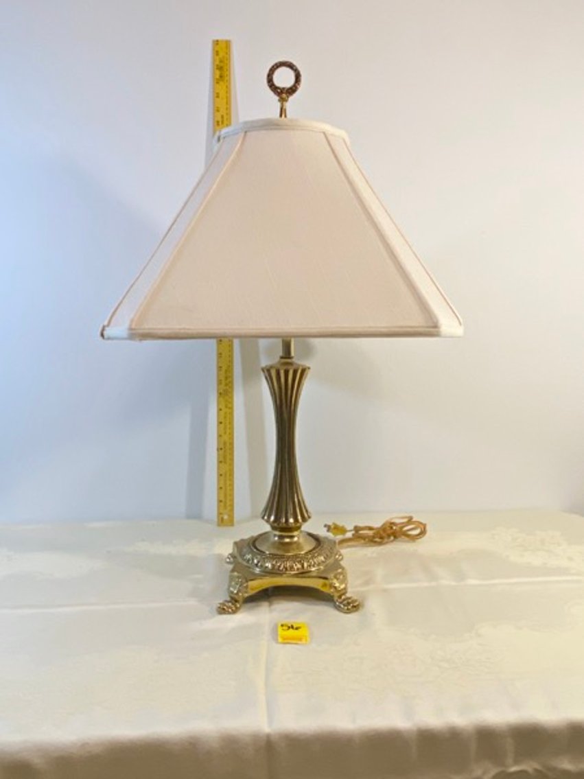 1: Brass Table Lamp (Heavy) Claw Feet