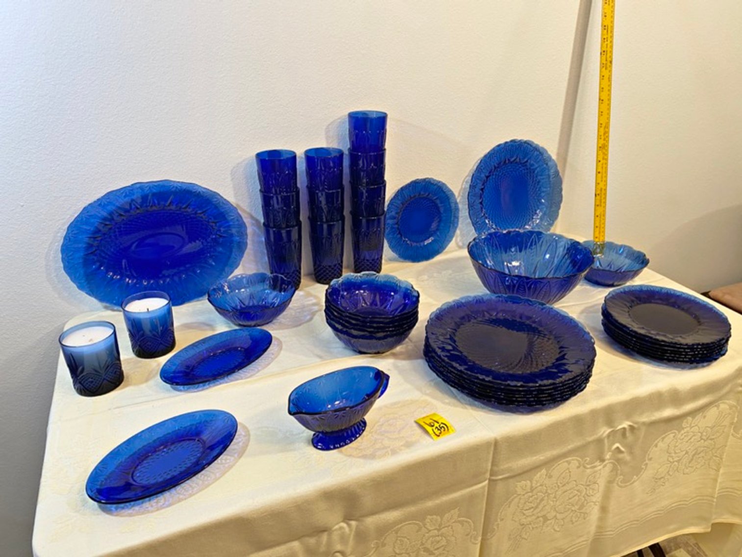 3: Cobalt Blue Dinnerware Set: Glass