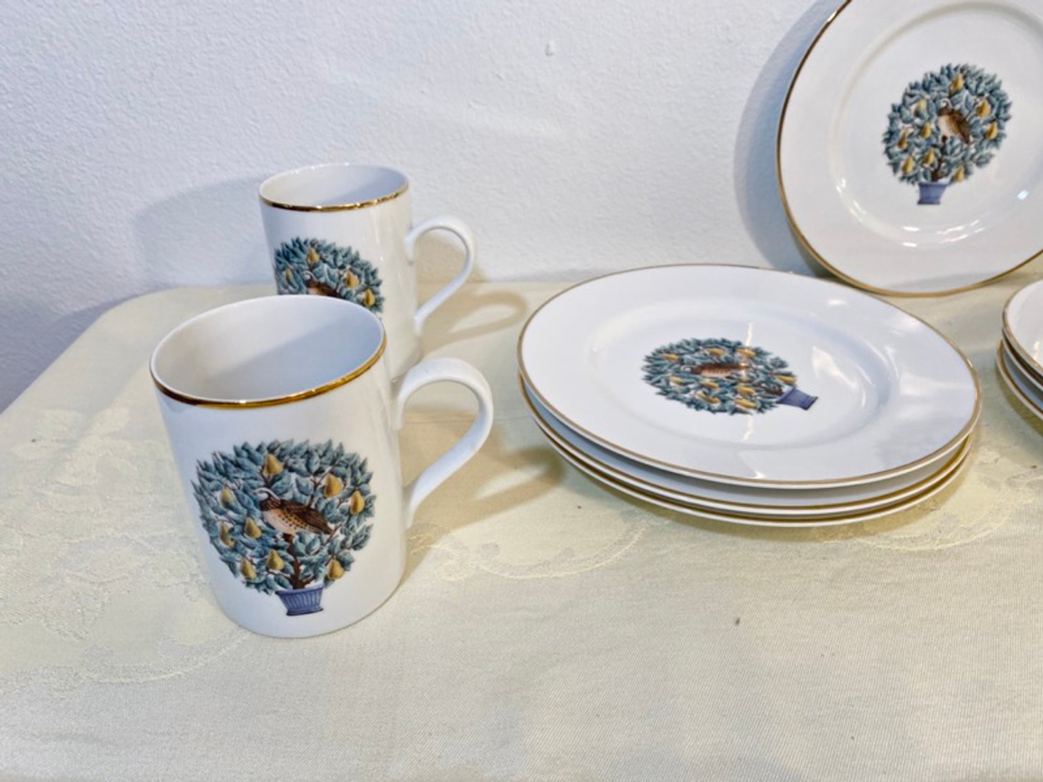 2: Avon Dessert Plates, Cups & Candlestands