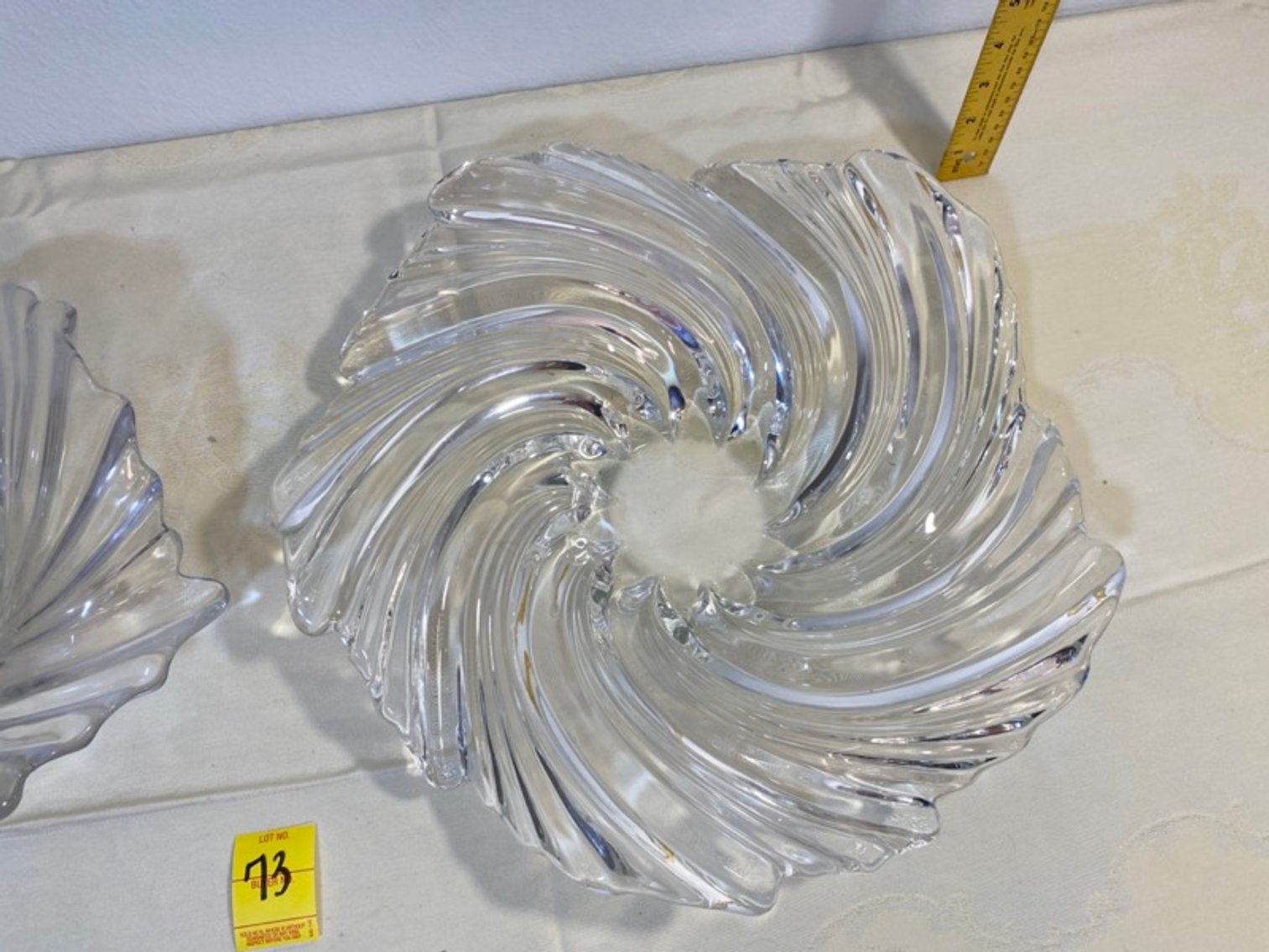 2: Clear Swirl Glass Bowl in Bowl (2)