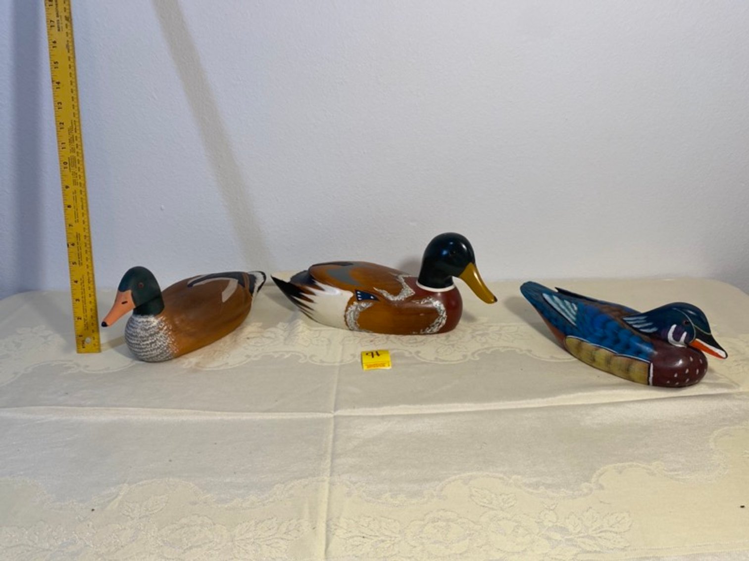 2: (3) Wooden Duck Decoys, unmarked