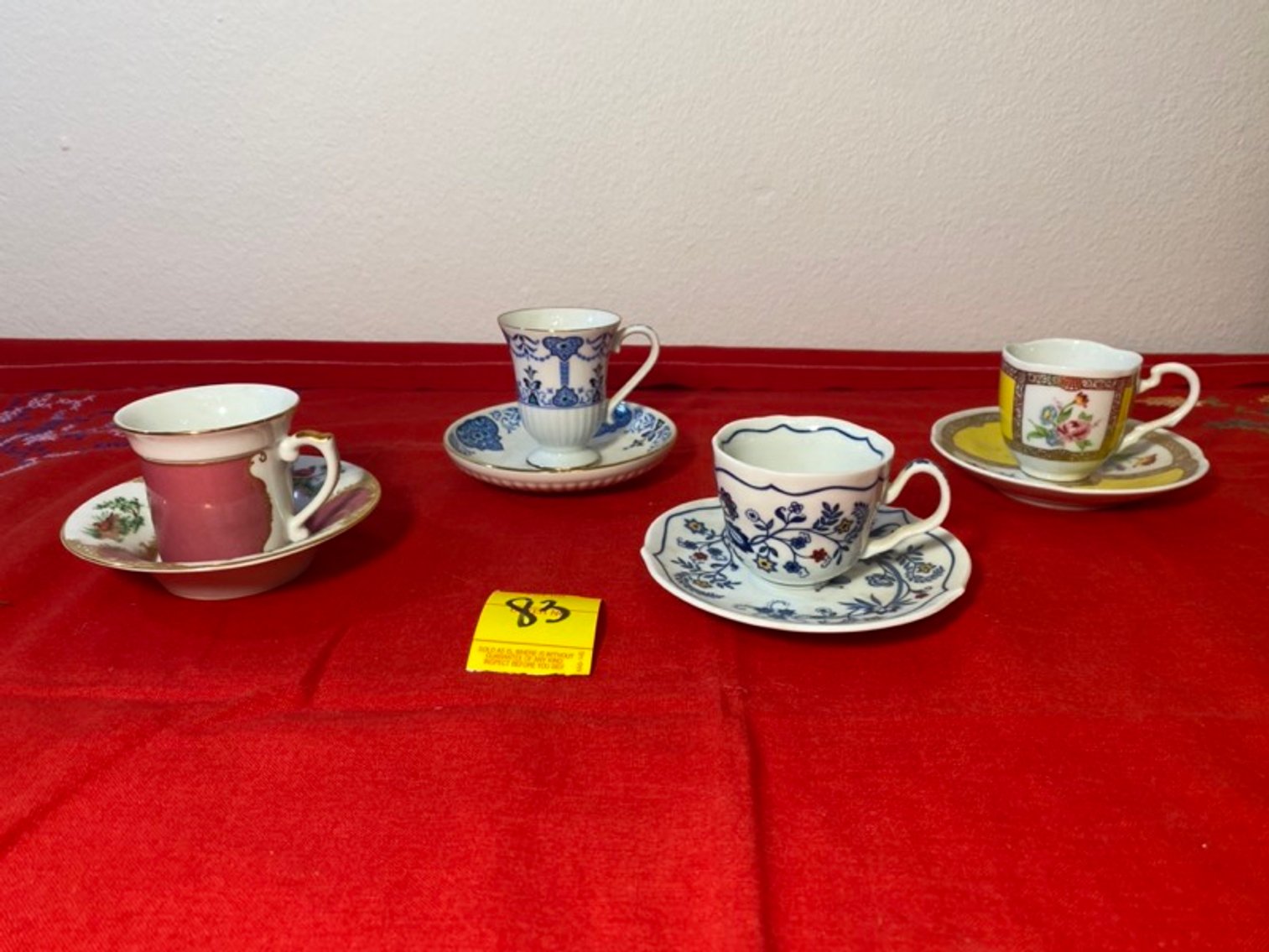 2: Avon Collectibles 1985 (4) Demitasse Cups & Saucers