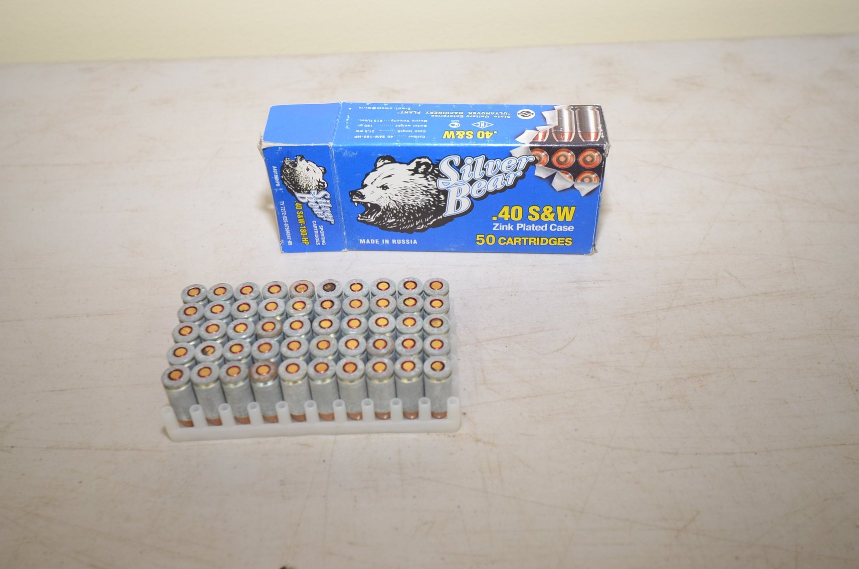 Full Box Silver Bear 40 S&W 180gr - 50 Cartridges 