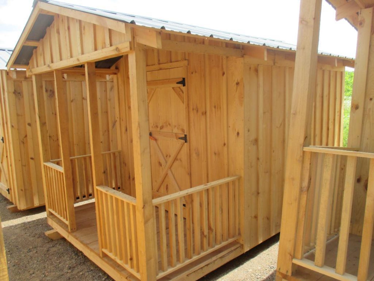 Amish Built 8'x12' Playhouse on Skids with Steel Roof and Railings (Harshaw, WI)