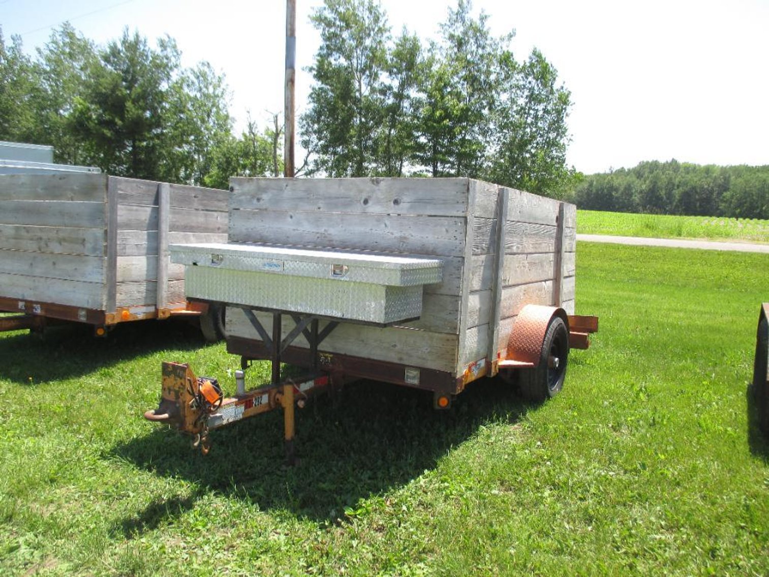 2008 Butler 10' Single Axle Trailer with 4' Sides, VIN 1BUD1010X81005058