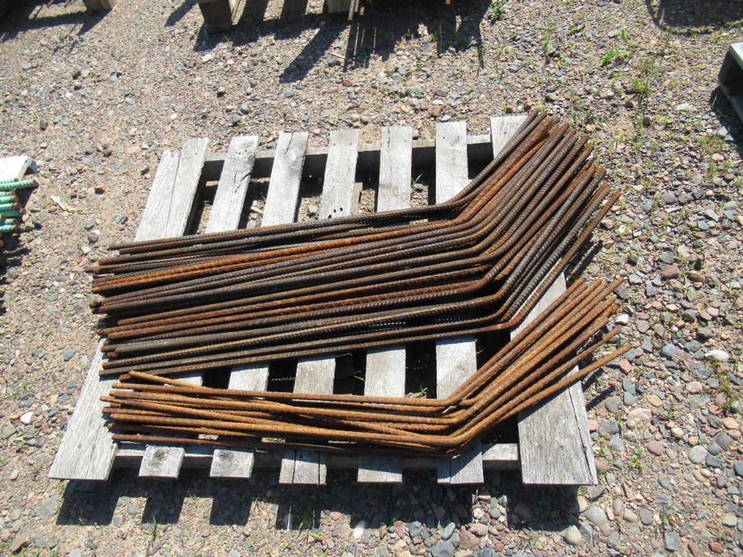 Approx. (60) 1/2" and 5/8" Angled Rebar Pieces