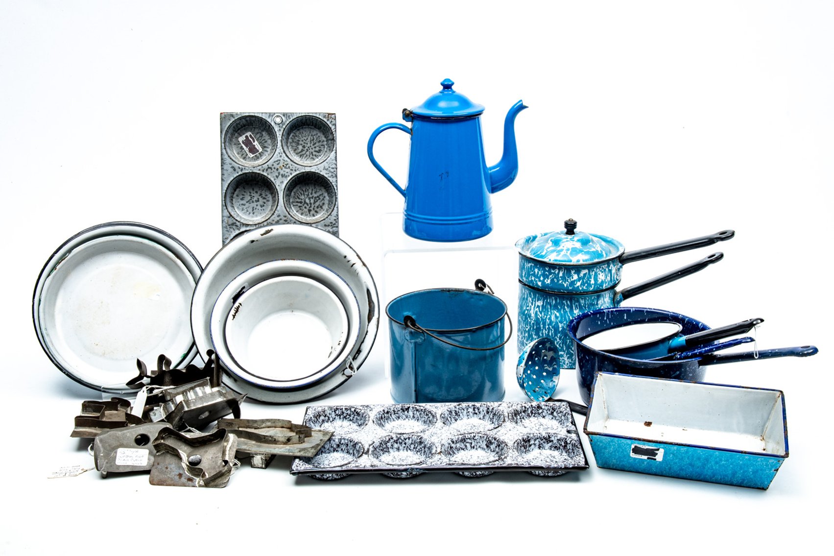 Enamel Kitchenware & Older Cookie Cutters