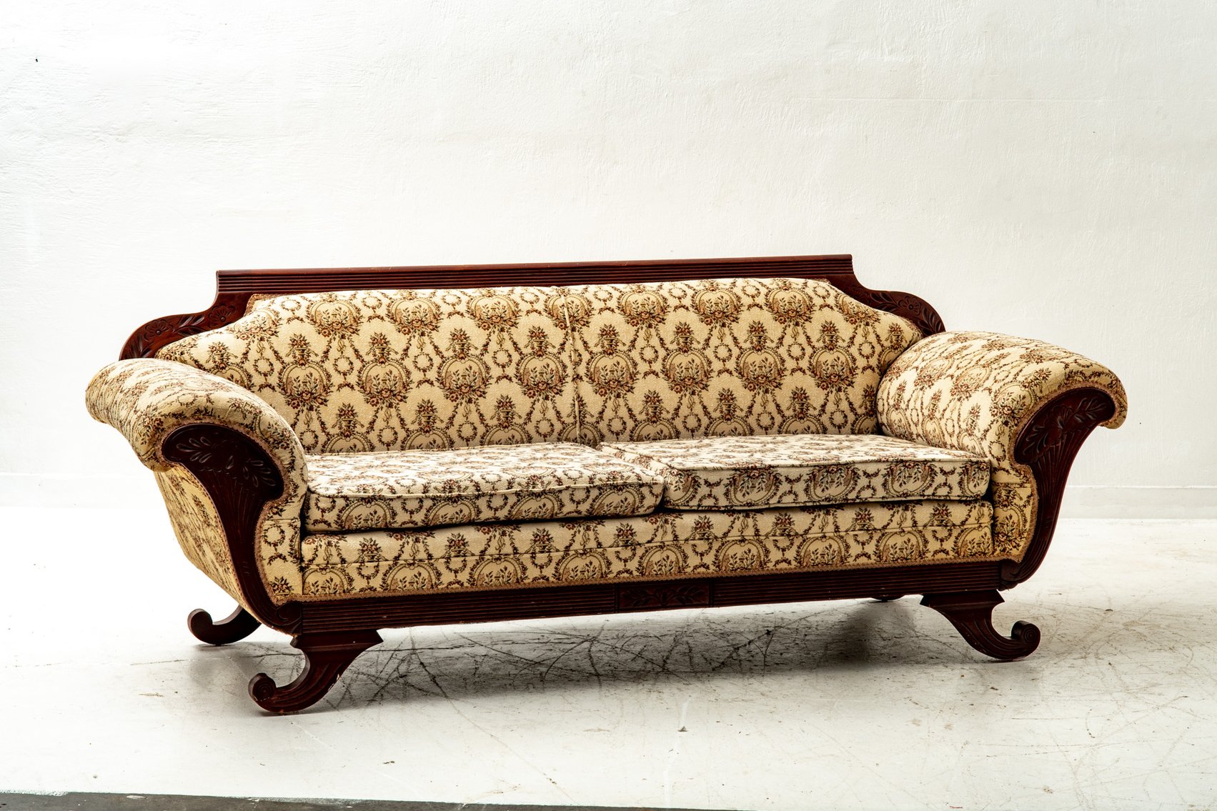 Duncan Phyfe Inspired Tapestry Sofa
