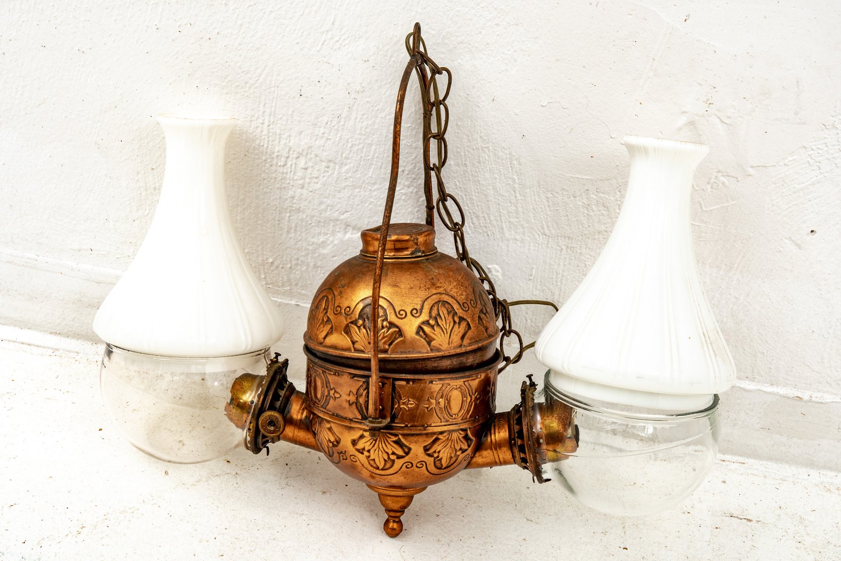 The Angle Lamp Co. Double Burner Hanging Lamp