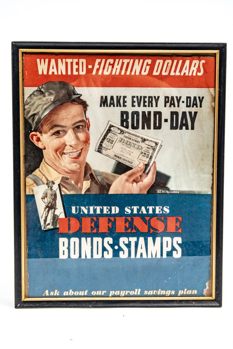 War Bond Advertisement in Frame