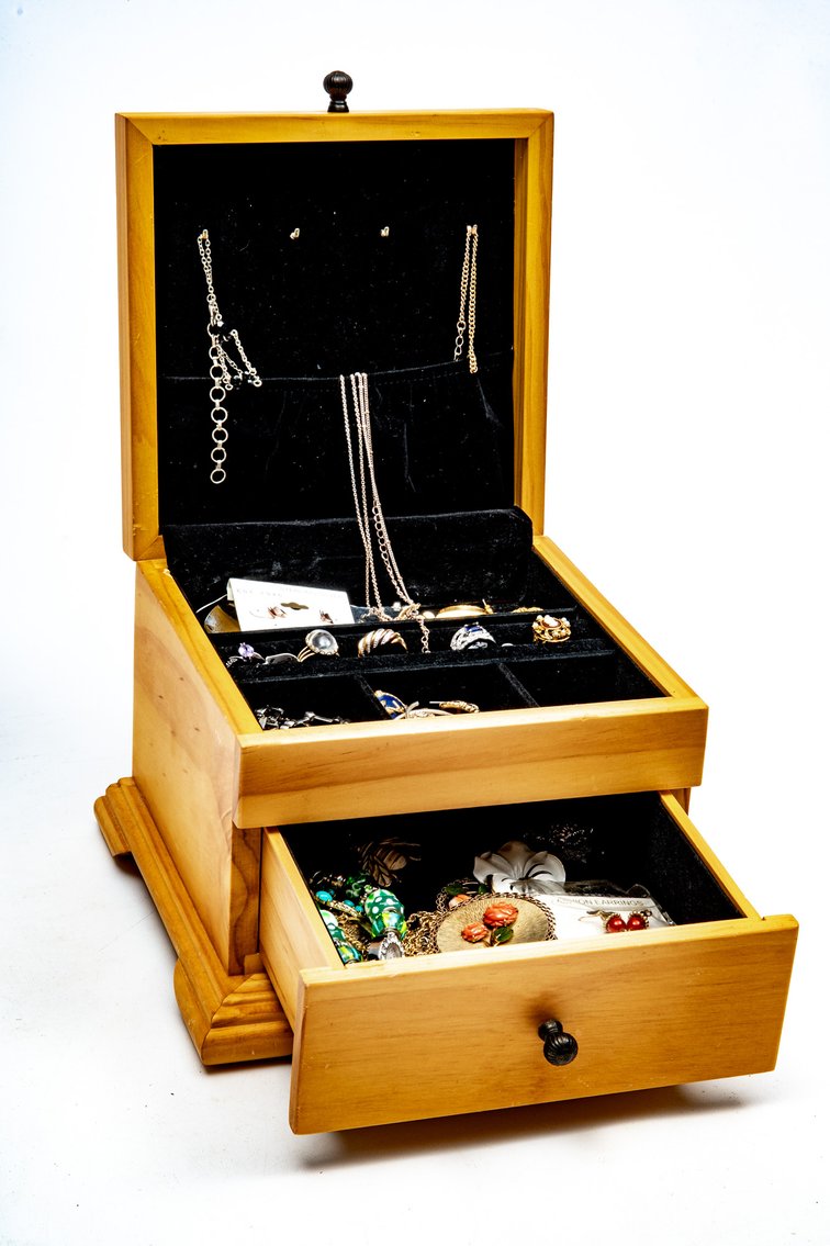 Jewelry Box with Jewelry- Sterling & More