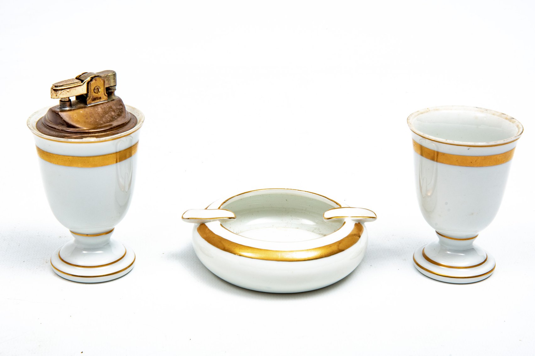 Andrea Sadek Ashtray, Lighter, & Cigarette Holder