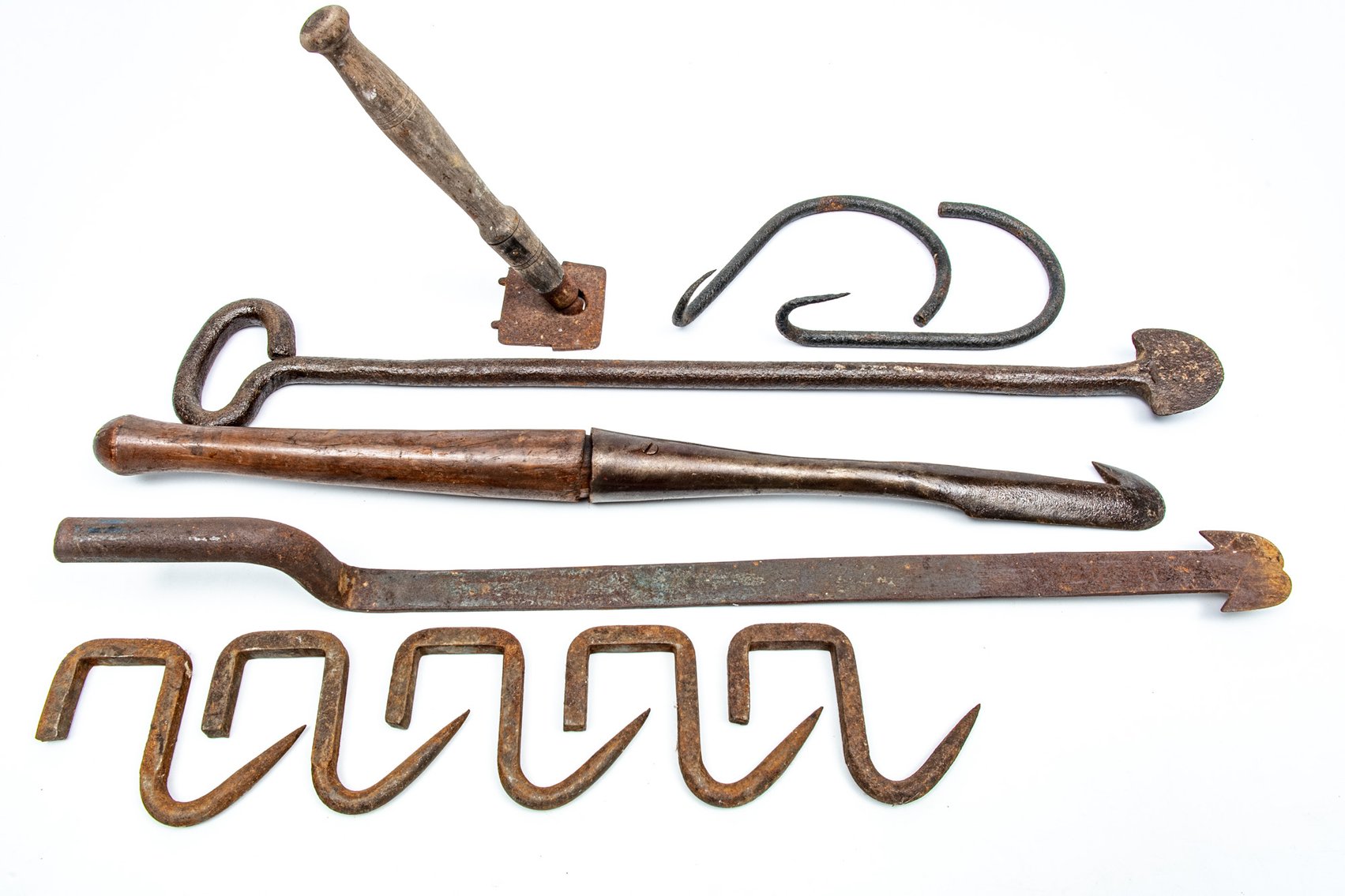 Bark Spuds, Scraper Plane, & Meat Hooks