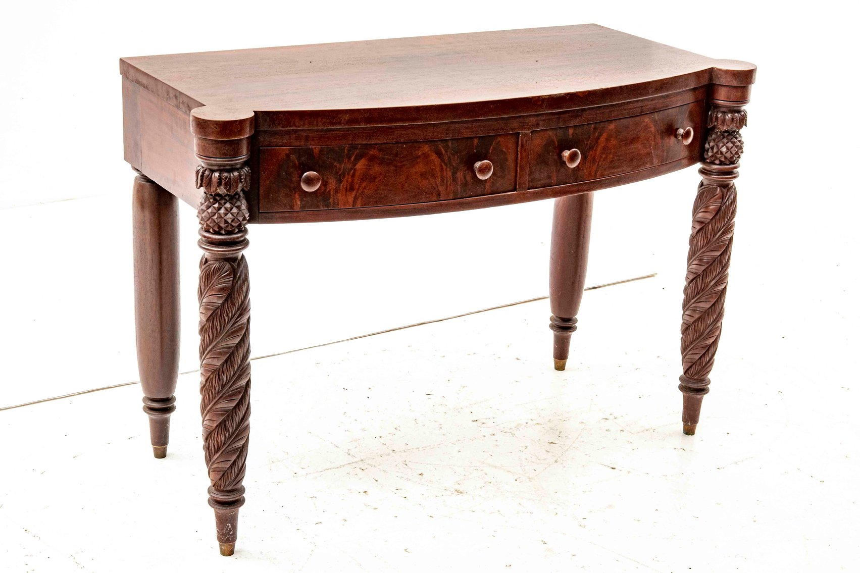 Entryway Console Table w/ Pineapple Carved Legs