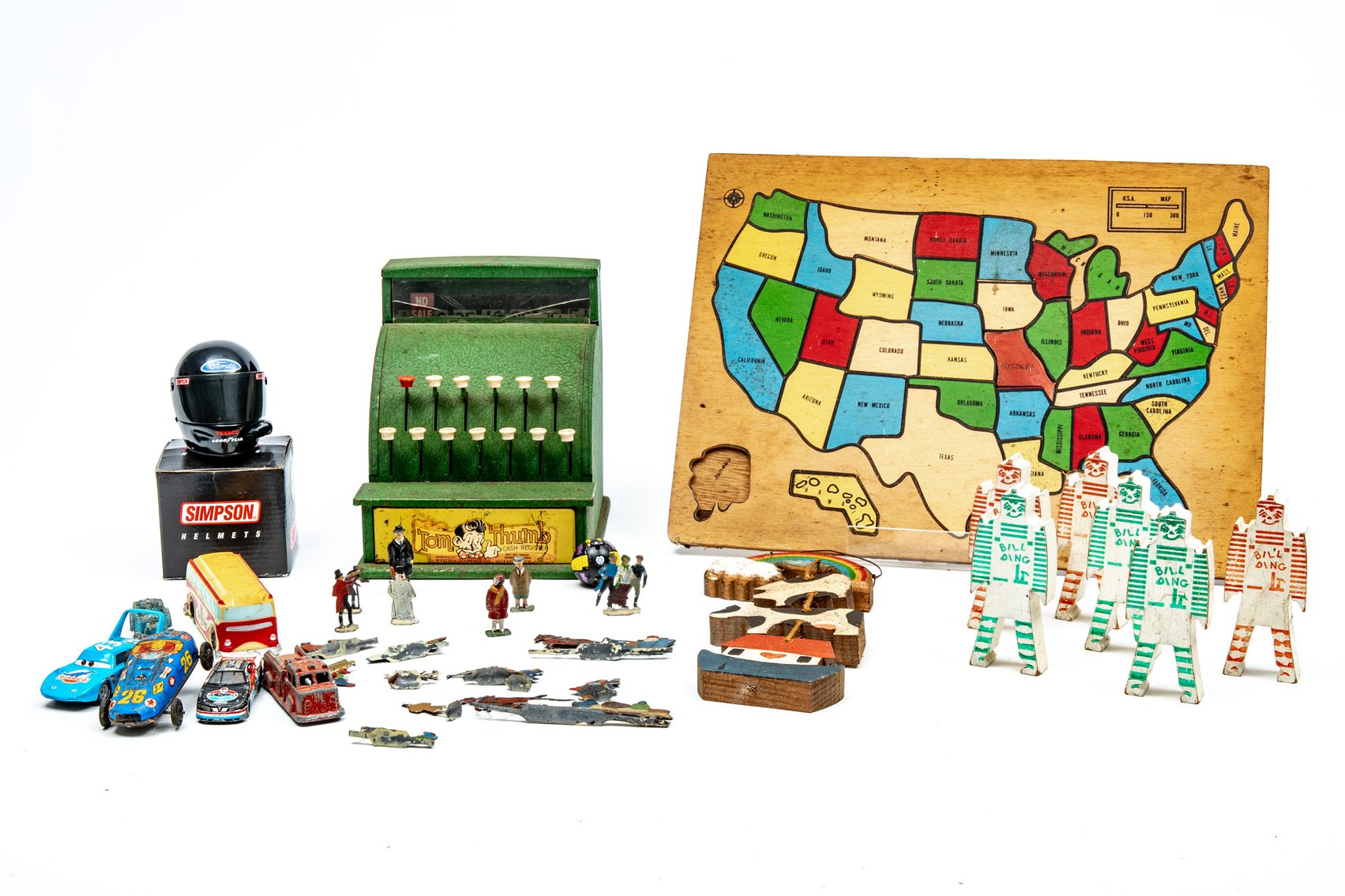 1950's Tom Thumb Cash Register & Other Toys