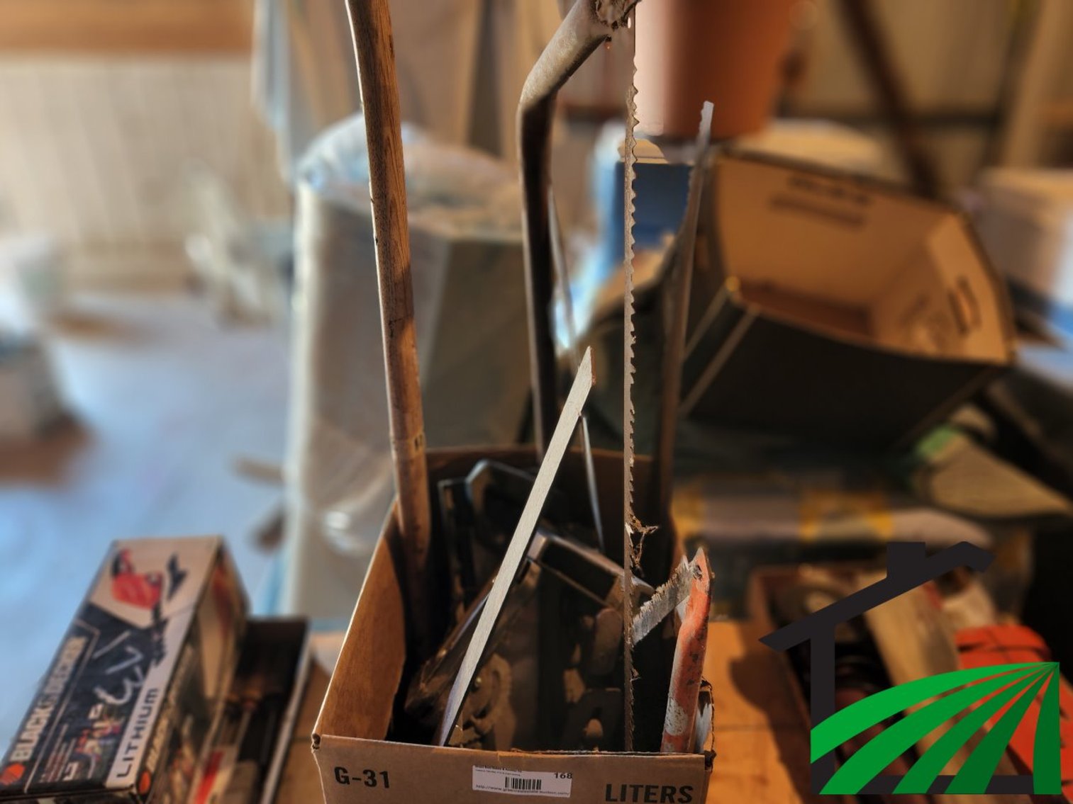 Box of Saws & tools