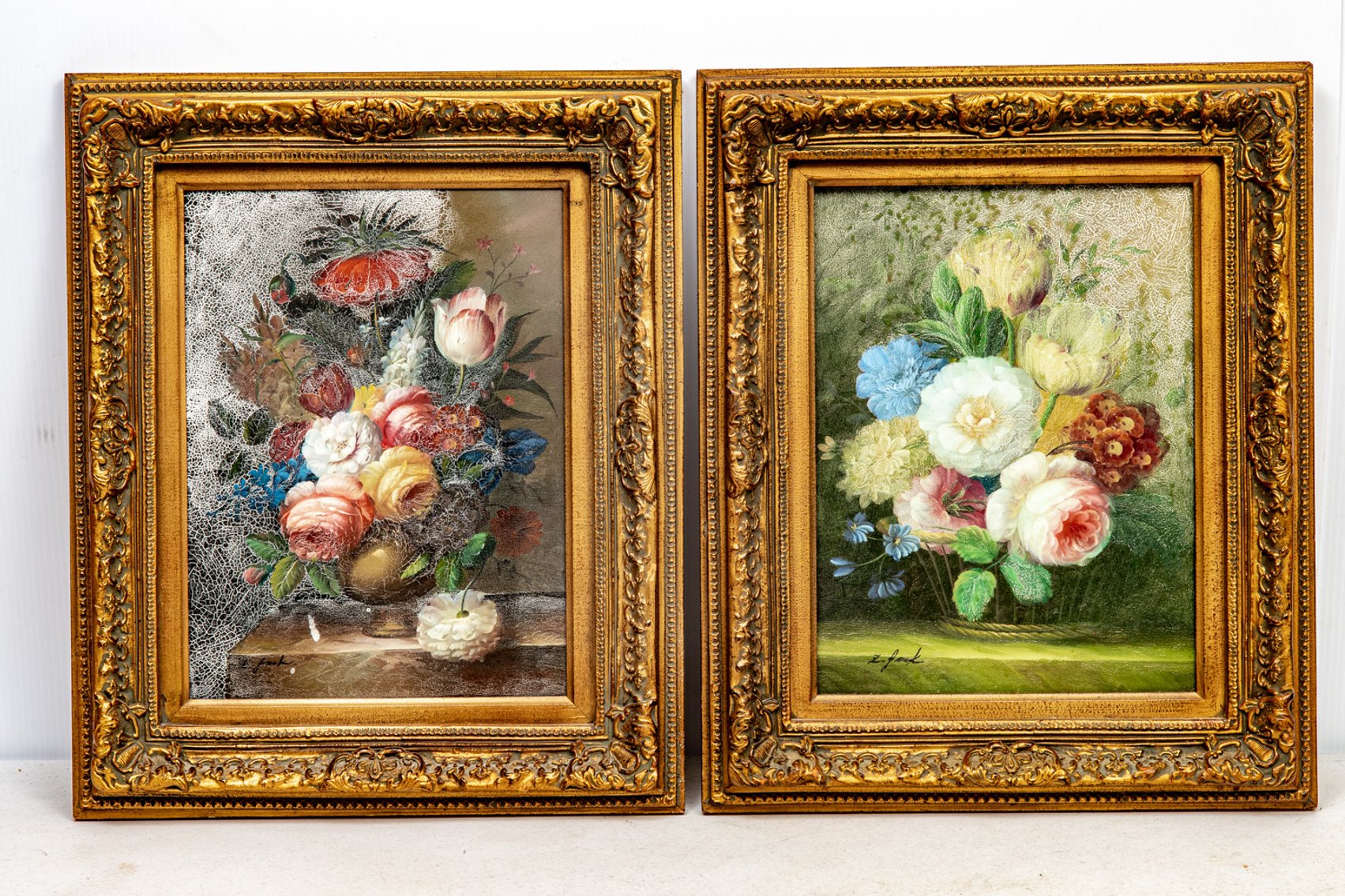 Pair of Floral Still Life Paintings