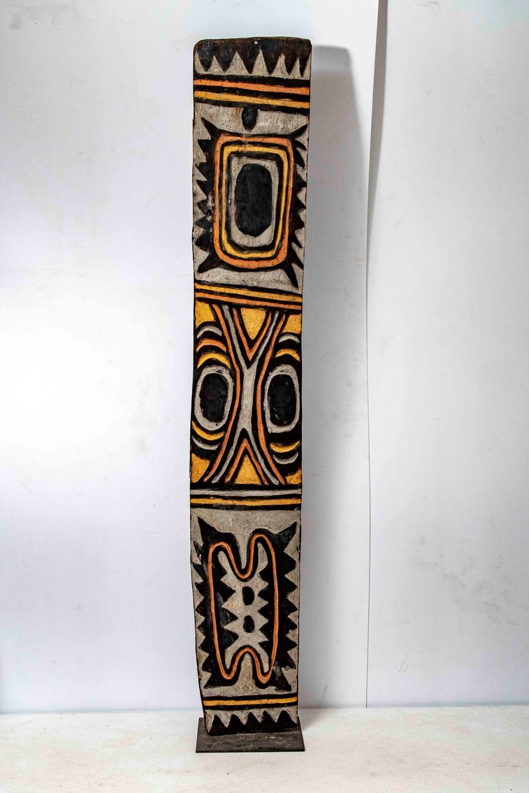 Unique Carved Totem Wooden Plank