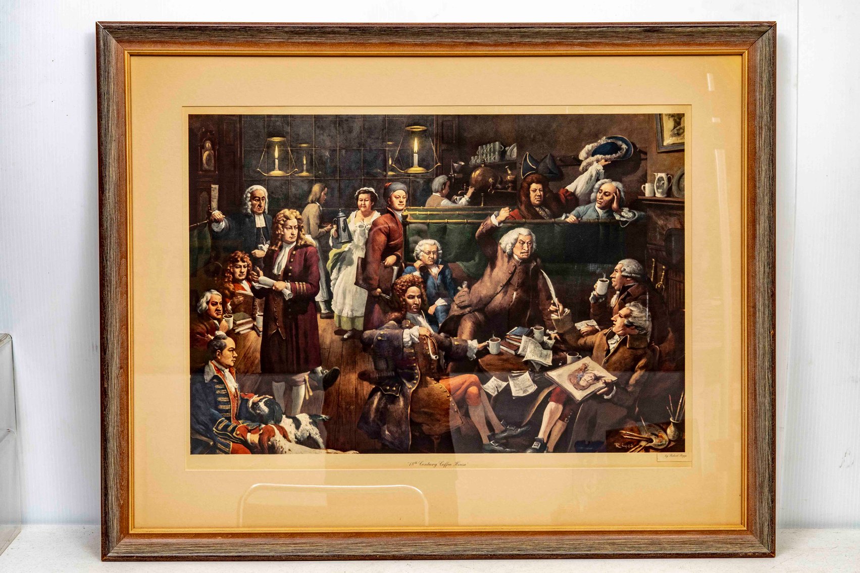 '18th Century Coffee House' Framed Print