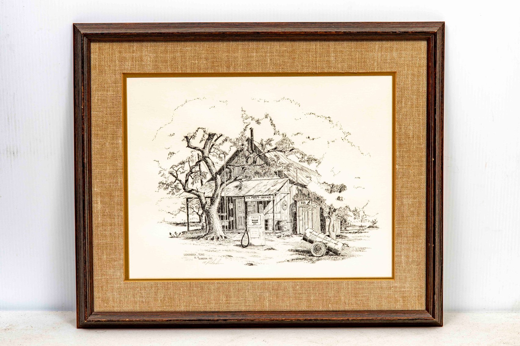 S/N Al Richardson 'Luckenbach, Texas' Framed Print
