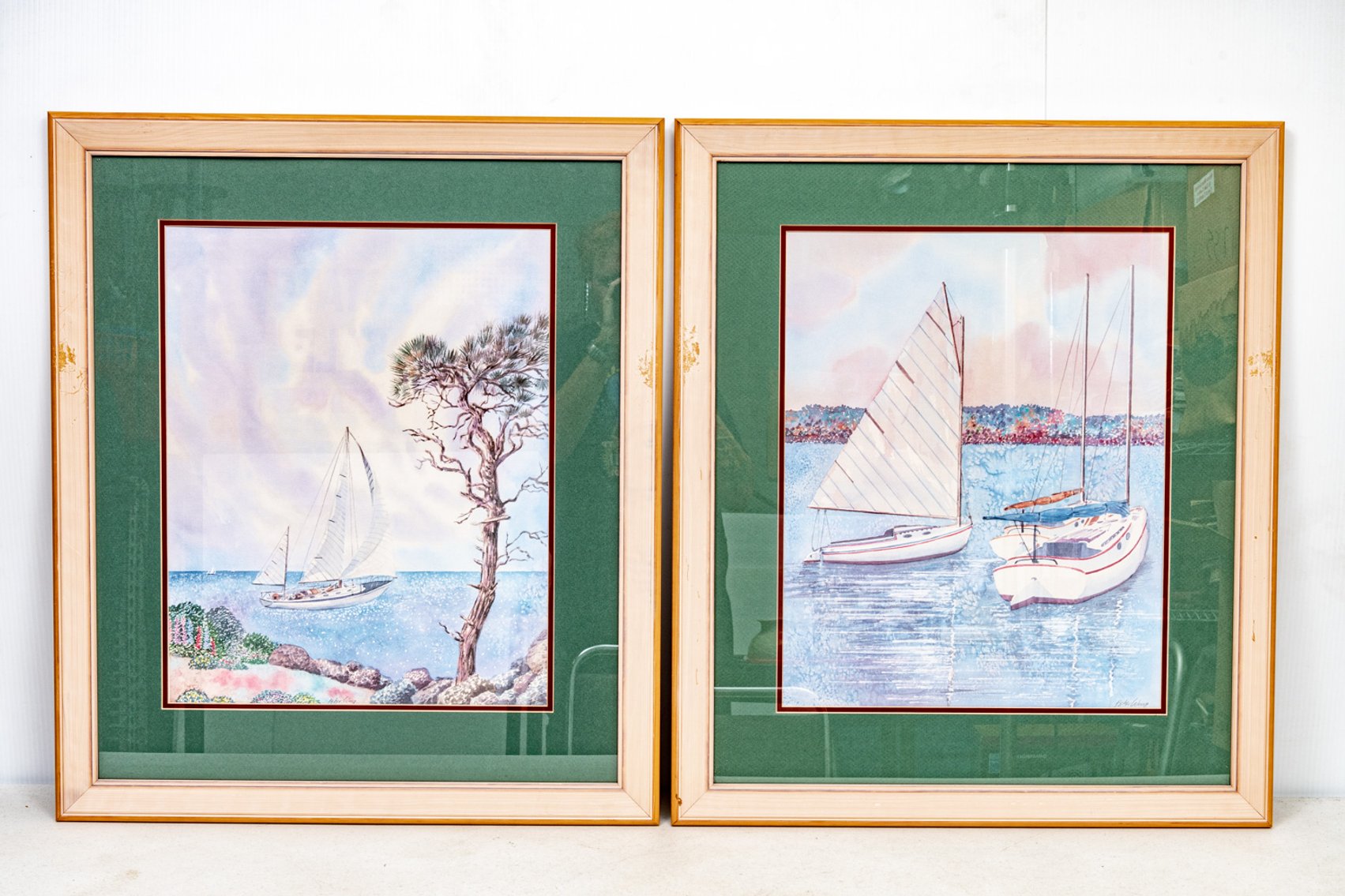 2 Peter Wong Framed Sailboats Prints