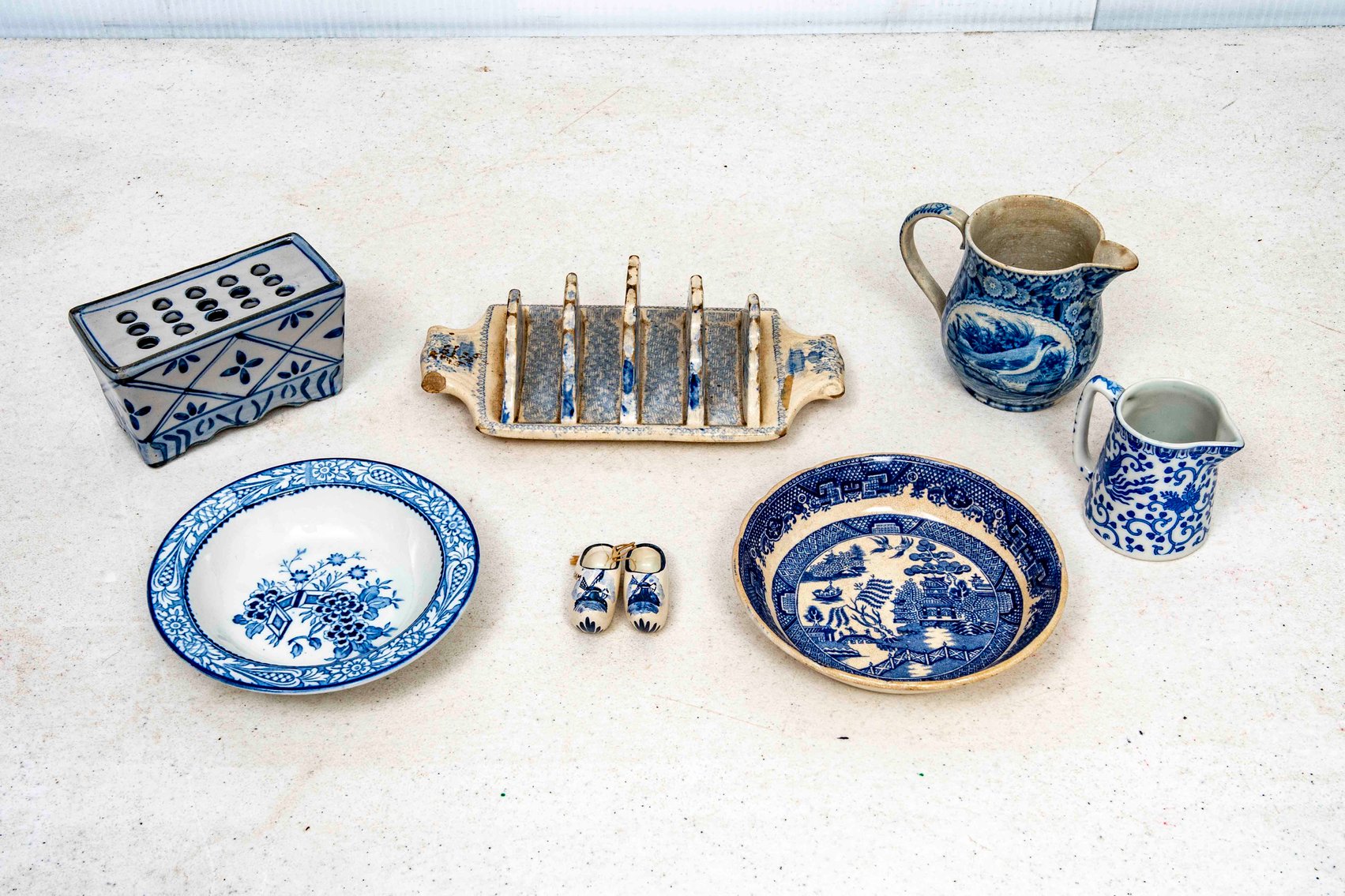 Blue and White Pottery Assortment