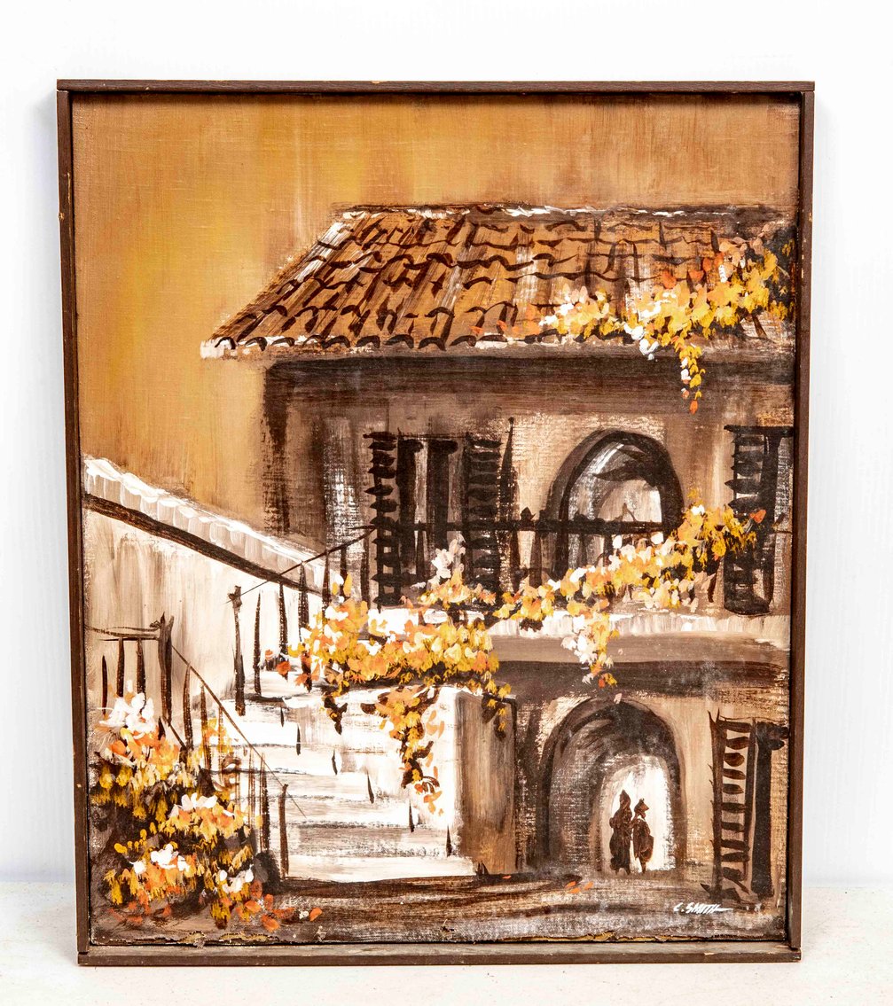 Original Framed Vintage Painting Signed C Smith