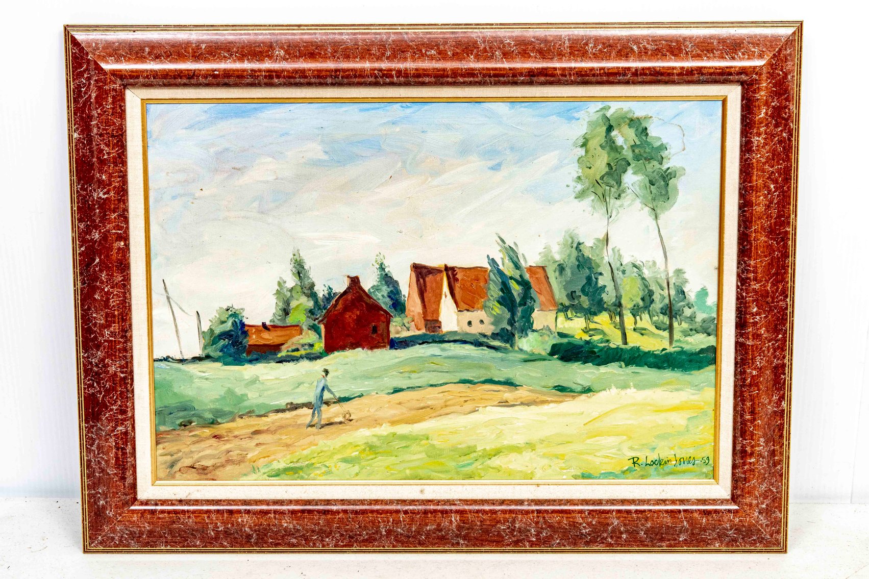 1959 Signed Original Painting - Rural Scene