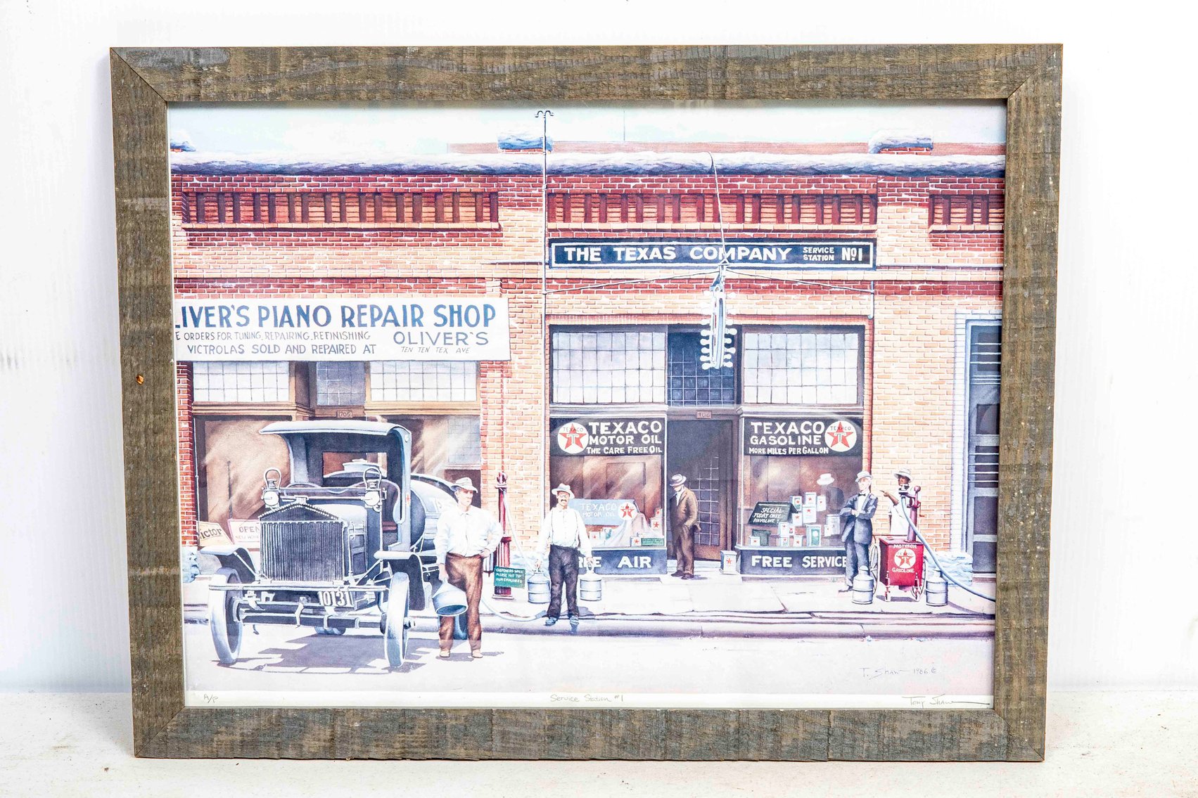 Signed Artist Proof Texaco Service Station / Shaw