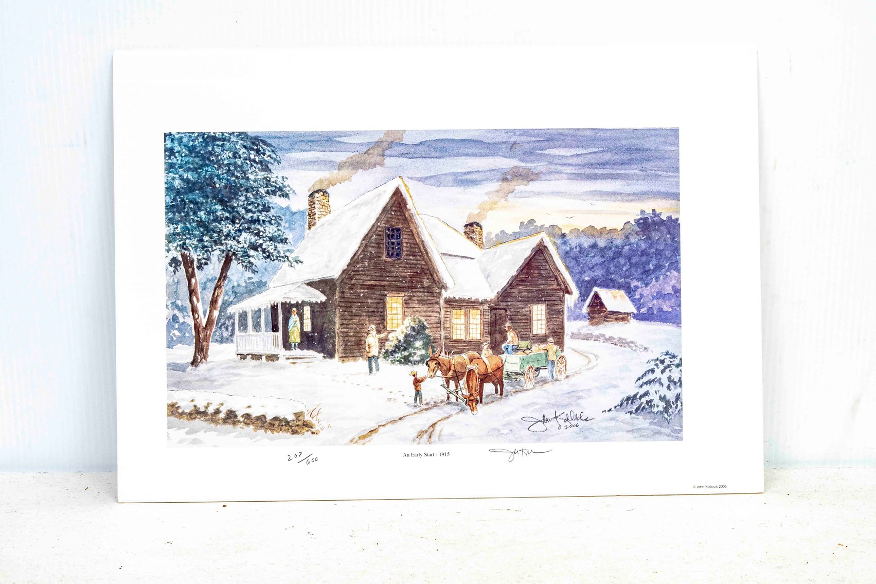 S/N John Kollock Print "An Early Start-1915"