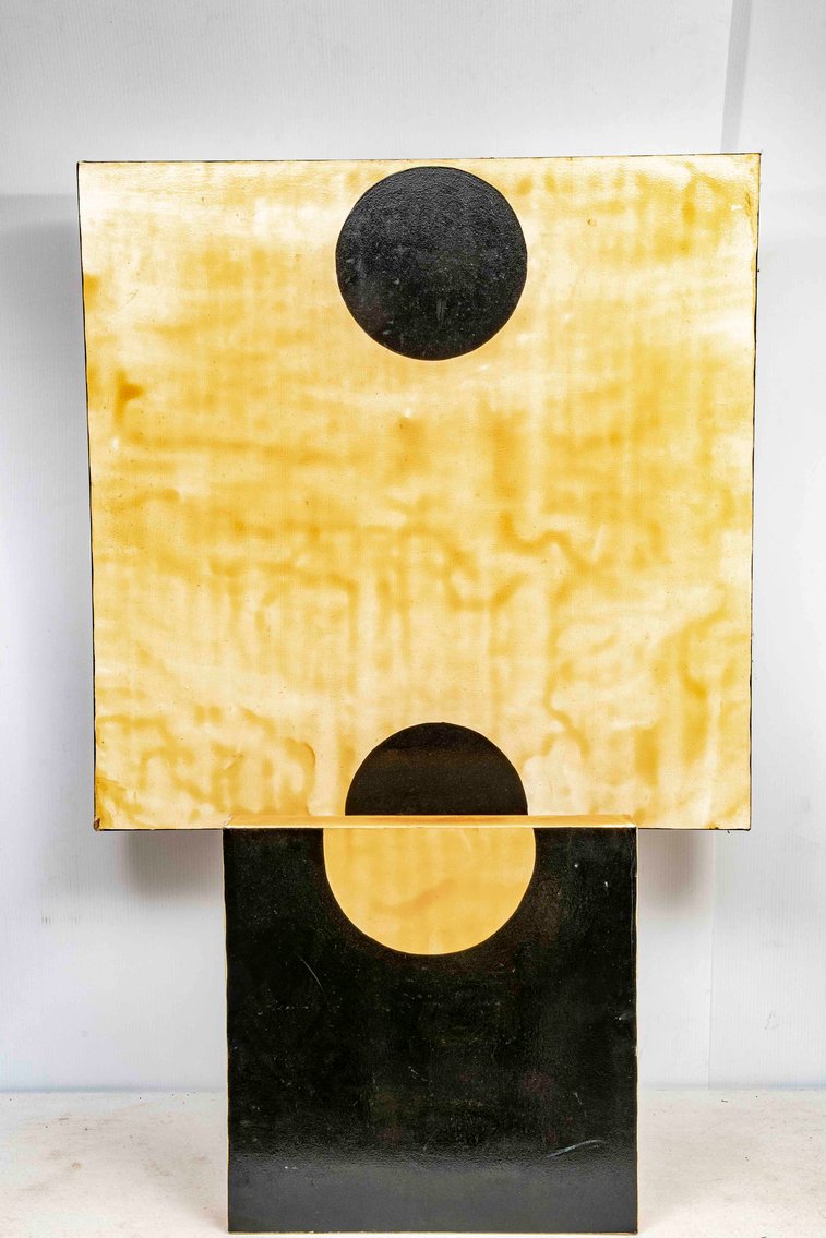 2 Original Abstract Circles Paintings