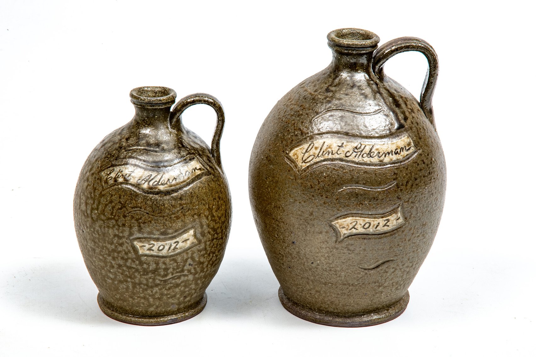Clint Alderman Pottery- 2 Matching Jugs