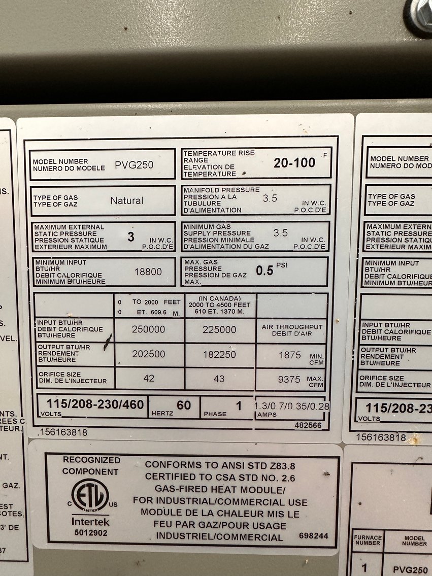 Image for Green Heck Model RV-45-251-N-F1 Duct Air Conditioning Unit - New, Never Installed