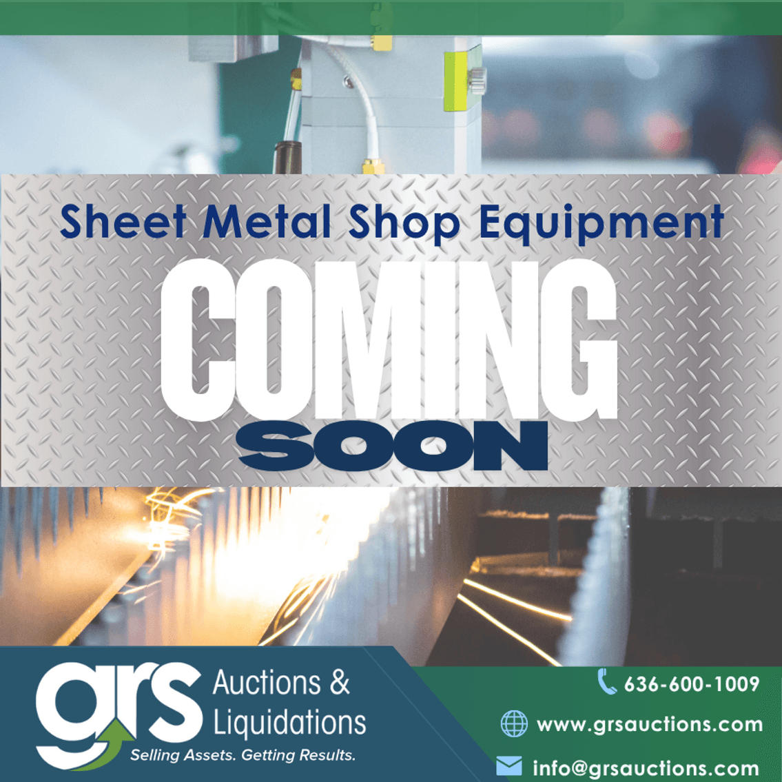 Image for Sheet Metal Shop Industrial Equipment Coming Soon